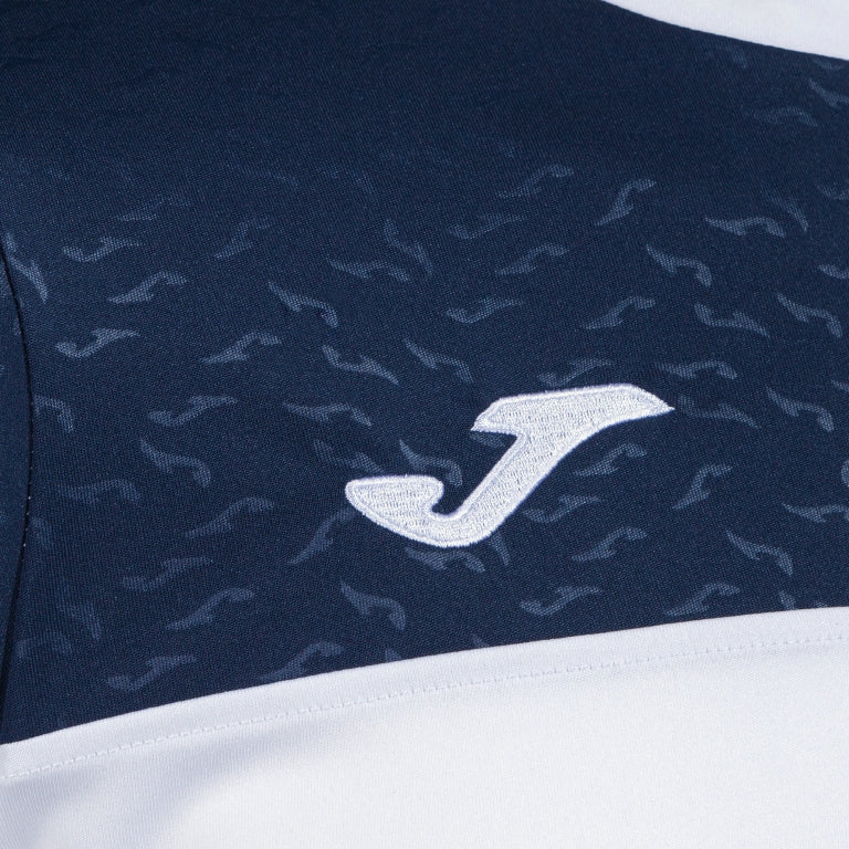 Crew V T-shirt - hvid/royal/navy - Joma