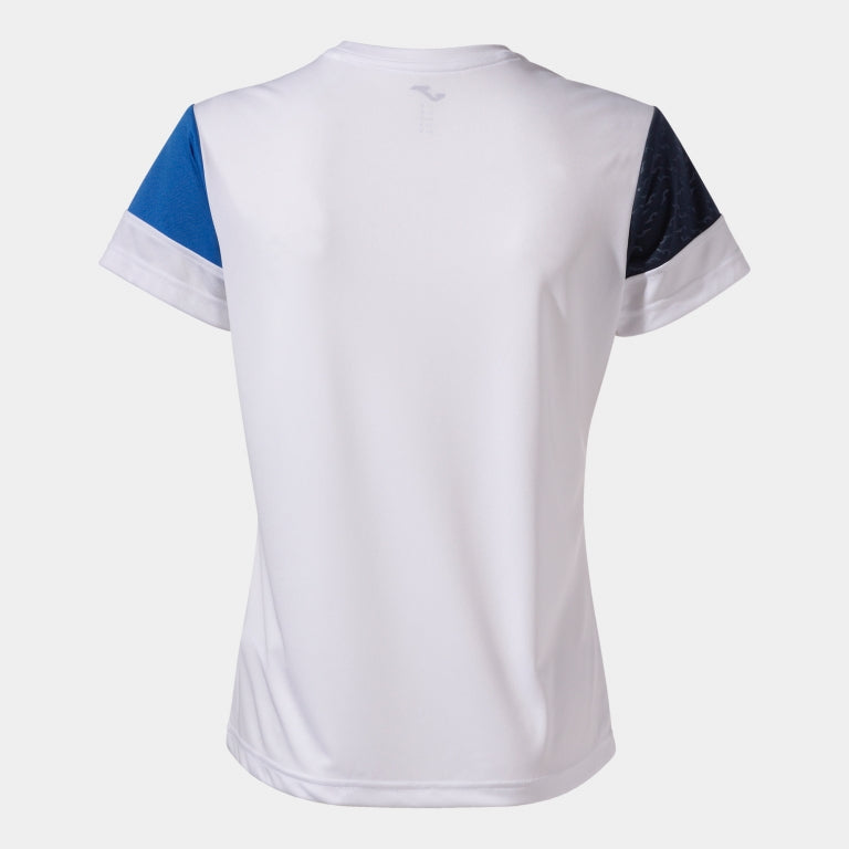 Crew V T-shirt - hvid/royal/navy - Joma