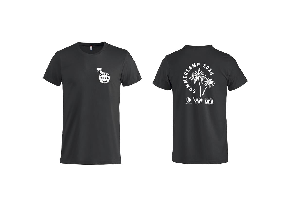 T-shirt - Sort - Sommercamp 2024